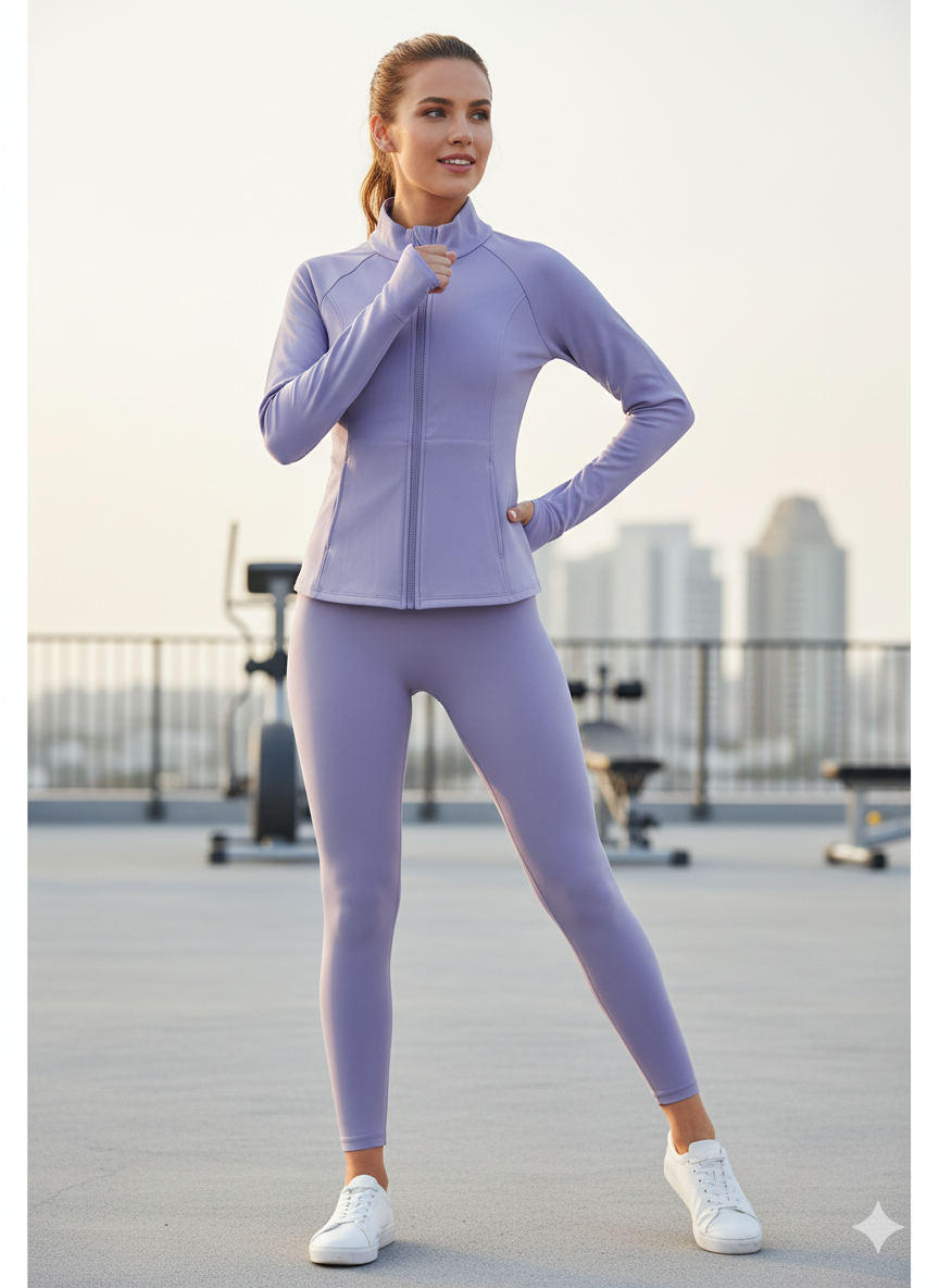 Sudadera deportiva lila