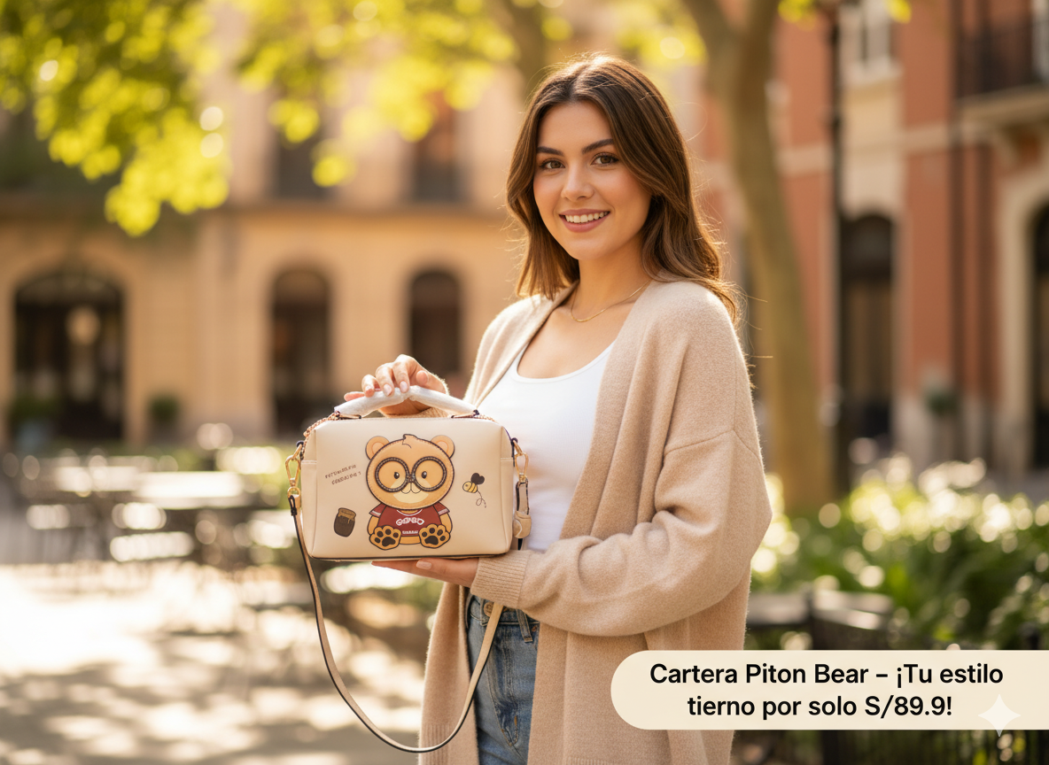 Cartera Piton Bear GoodLife – Estilo Divertido y Único 🐻