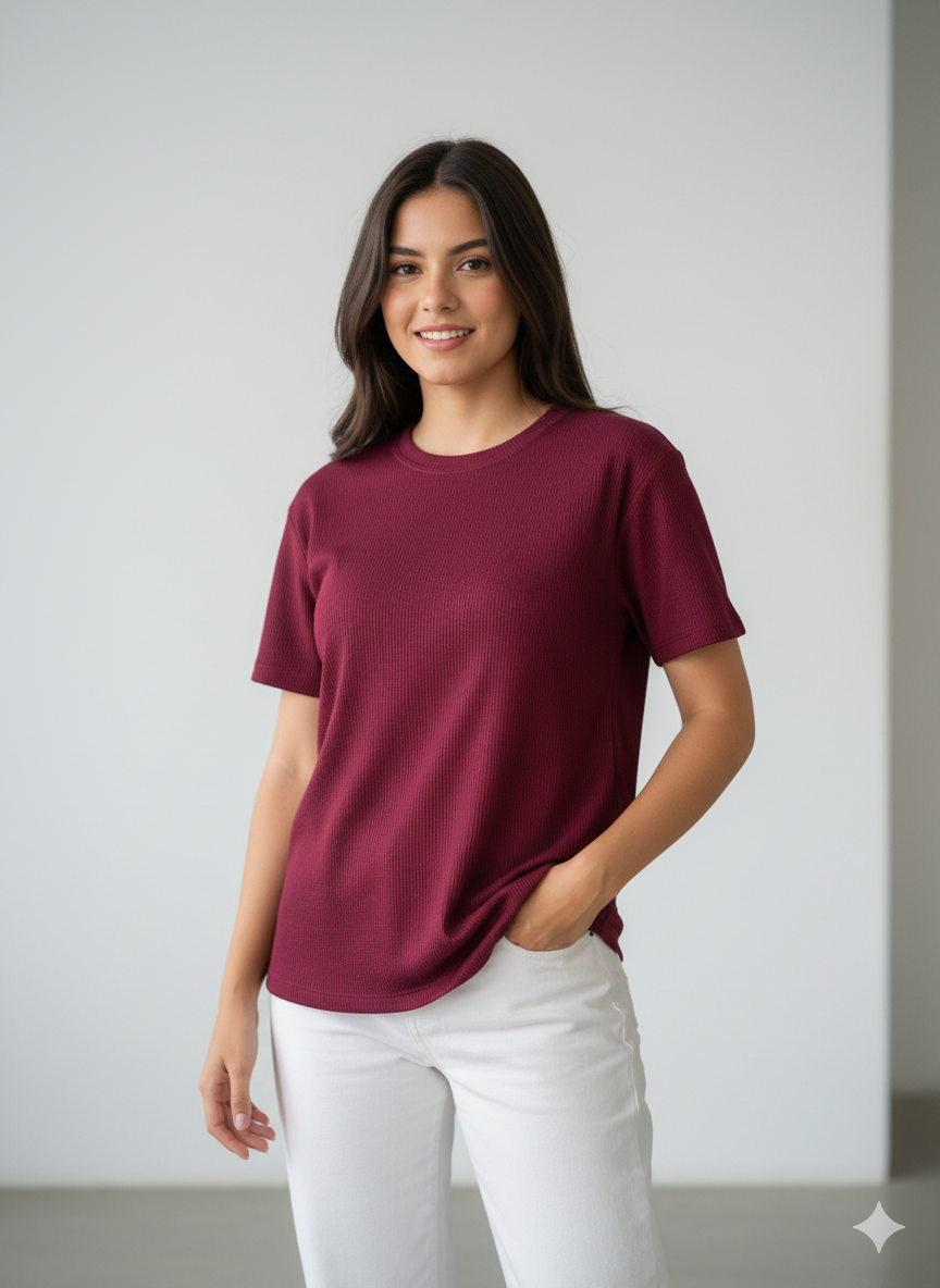 Polo Waffle Clásico Vino – Edición 24/1 Reactivo