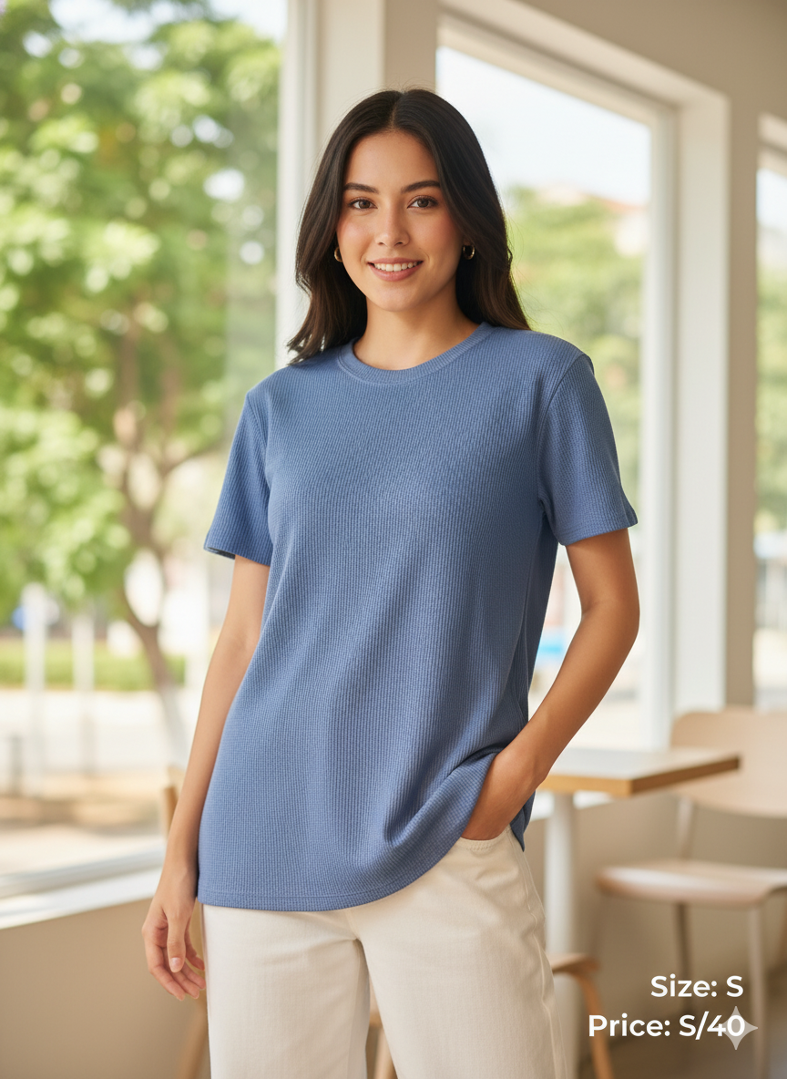 Polo Waffle Clásico Denim  – Edición 24/1 Reactivo