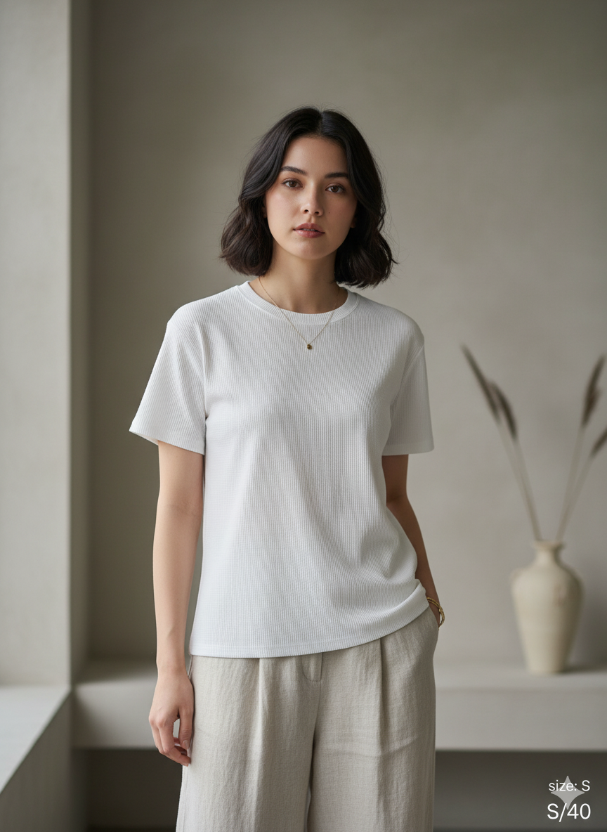 Polo Waffle Clásico Perla – Edición 24/1 Reactivo