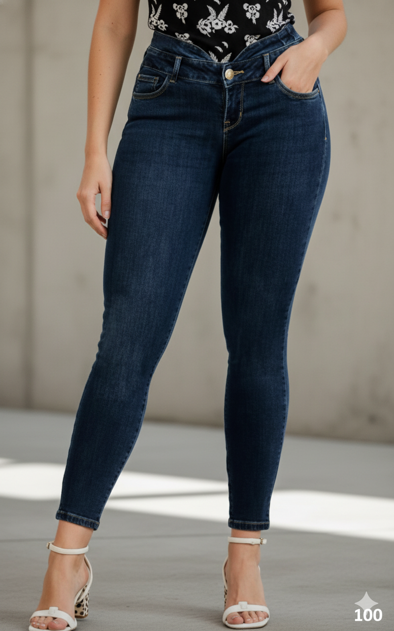 Pantalón Jean Stretch Fit – Diseño Ajustado y Cómodo