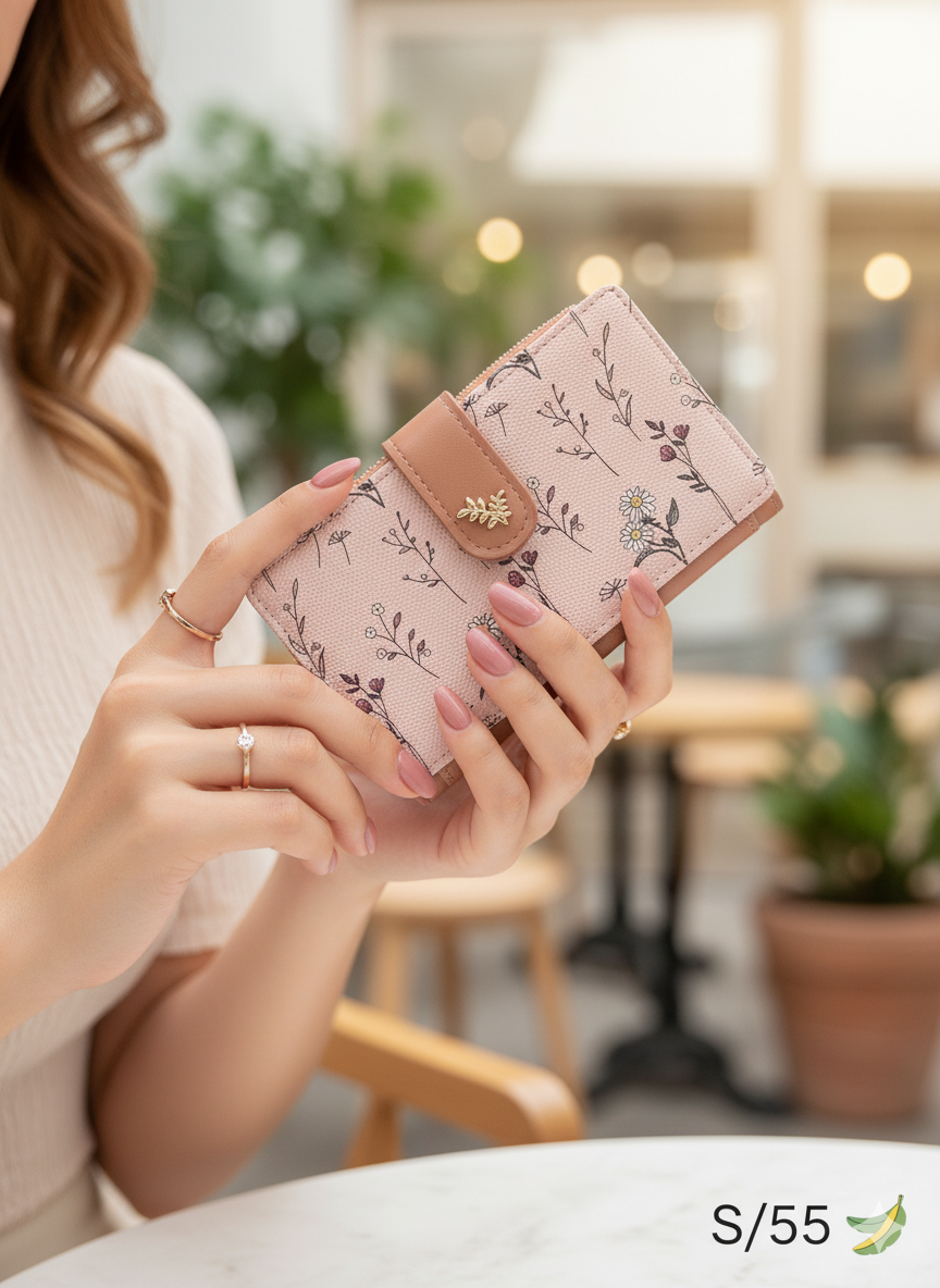 Billetera Bloom Charm – Elegancia Floral 🌼