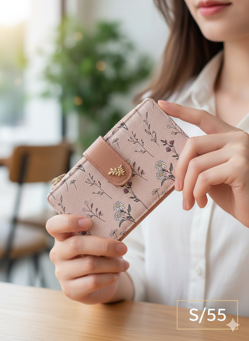 Billetera Bloom Charm – Elegancia Floral 🌼