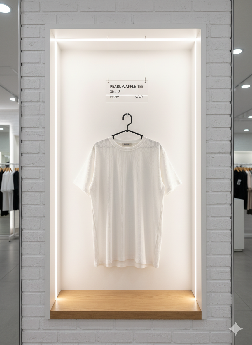 Polo Waffle Clásico Perla – Edición 24/1 Reactivo